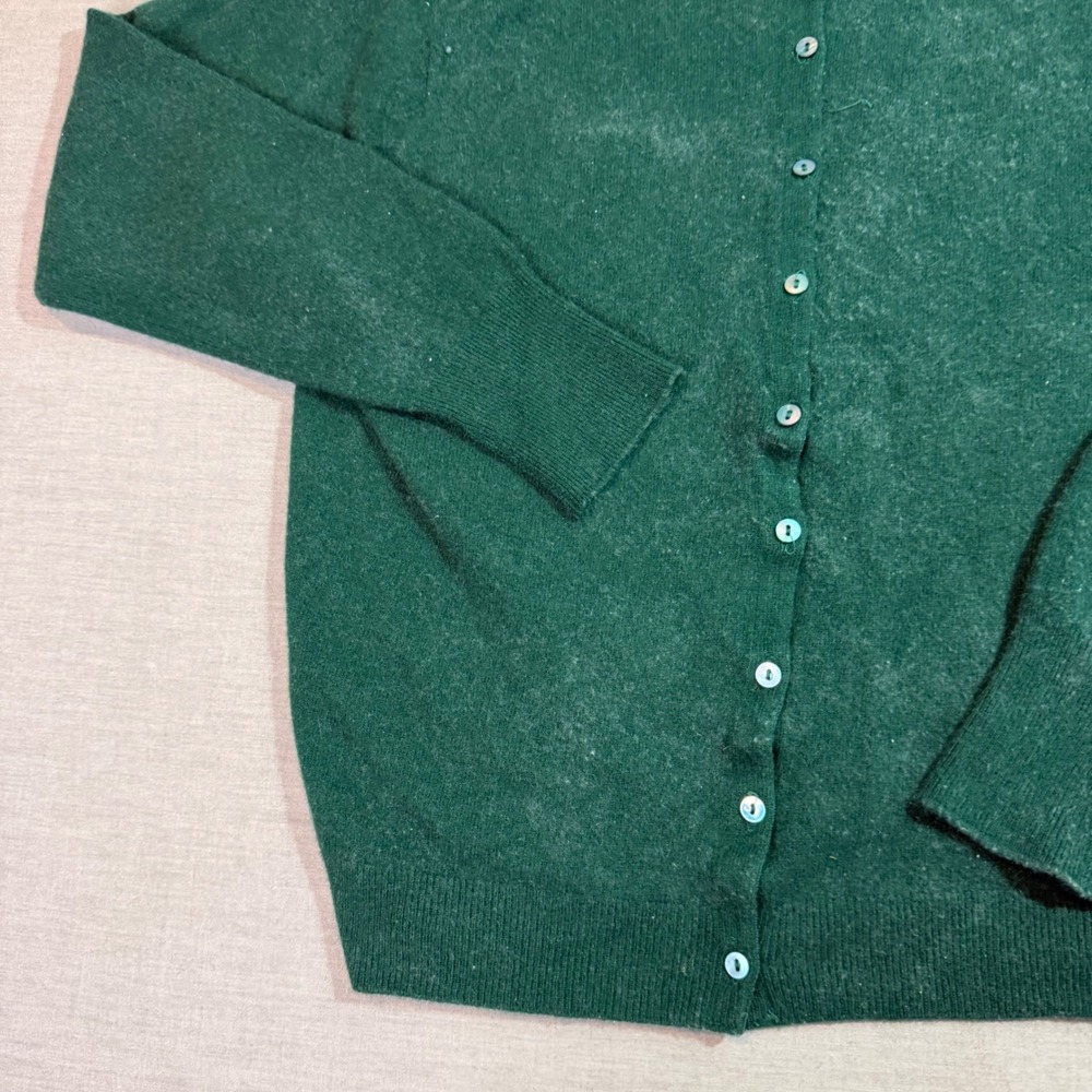 Lyle & Scott Cardigan Womens S Green Excellent 100% Pure Cashmere Scotland - Picture 2 of 8